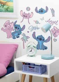 Samolepky na stěnu Disney Stitch Angel nástěnná dekorace 58ks
