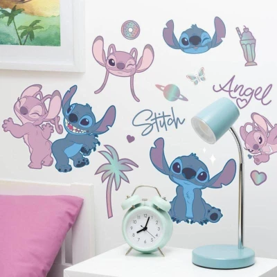 Samolepky na stěnu Disney Stitch Angel nástěnná dekorace 58ks