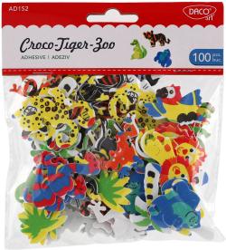 Samolepky pěnové zvířátka ZOO set 100ks v sáčku