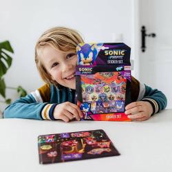 Samolepky s pozadím ježek Sonic set 3 archy dárkový box
