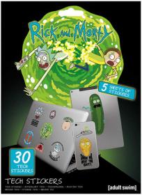 Samolepky technické Rick a Morty set 5 listů 30ks Samolepky technické Rick a Morty set 5 listů 30ks