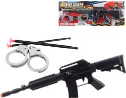 Samopal herní set dětská zbraň s pouty a 2 náboji na přísavku