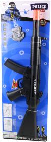 Samopal policejní dětská zbraň Policie set s odznakem na baterie Světlo Zvuk