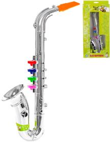 Saxofon dětský stříbrný 4 klapky plast (hudební nástroje) Saxofon dětský stříbrný 4 klapky plast (hudební nástroje)