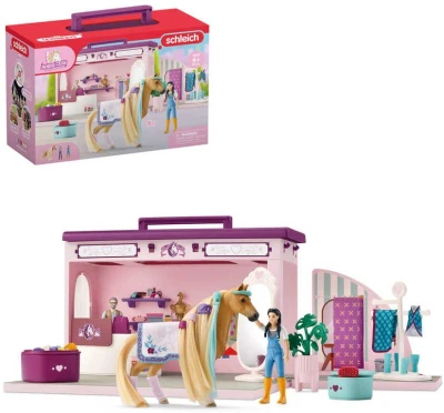 Schleich Butik pro koně herní set koník se 2 figurkami s doplňky plast Schleich Butik pro koně herní set koník se 2 figurkami s doplňky plast