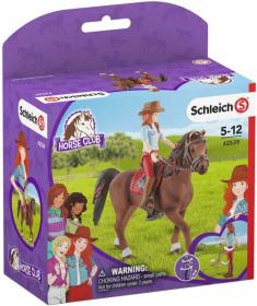 Schleich Hannah na koni figurka ručně malovaná herní set s doplňky plast