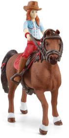 Schleich Hannah na koni figurka ručně malovaná herní set s doplňky plast
