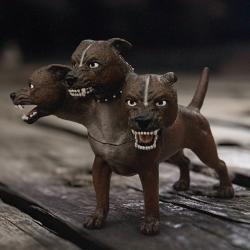 Schleich Harry Potter figurka tříhlavý pes Chloupek pohyblivá čelist plast
