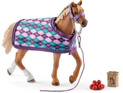Schleich Koník anglický plnokrvník s prikrývkou figúrka ručne maľovaná Schleich Koník anglický plnokrvník s prikrývkou figúrka ručne maľovaná