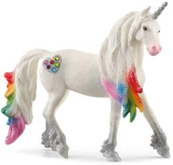 Schleich Koník Bayala jednorožec hřebec srdíčkový duhový figurka ručně malovaná