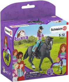 Schleich Lisa na koni figurka ručně malovaná herní set s doplňky plast