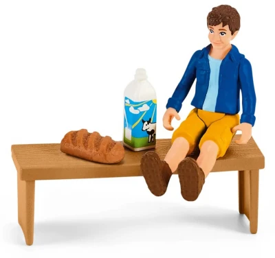 Schleich Mobilní farmářský stánek herní set s koněm a figurkami