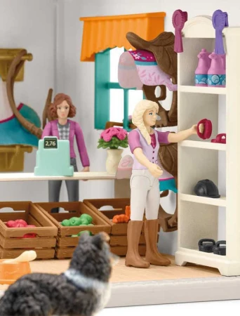 Schleich Obchod pro koně herní set koník se 2 figurkami s doplňky plast