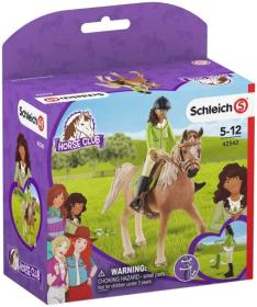 Schleich Sarah na koni figurka ručně malovaná herní set s doplňky plast