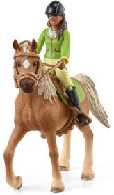 Schleich Sarah na koni figurka ručně malovaná herní set s doplňky plast