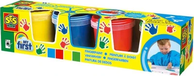 SES Creative Baby moje první barvy prstové set 4 tuby 150ml smývatelné