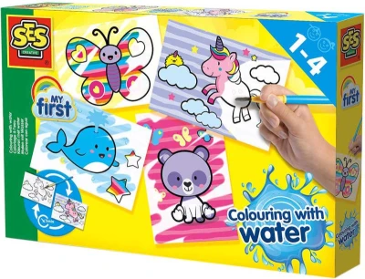 SES Creative Baby Moje první malování štětcem a vodou Fantastická zvířata