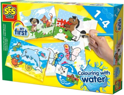 SES Creative Baby Moje první malování štětcem a vodou Zvířátka