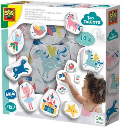 SES Creative Baby vodolepky pěnové pohádkové postavy set 14ks v krabici