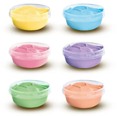 SES Creative Barvy pastelové prstové baby set 6x 45ml v kelímku