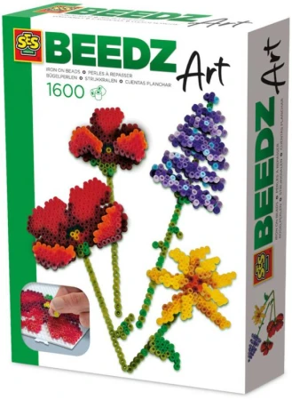 SES Creative Beedz zažehlovací 3D korálky Art luční květiny 1600ks