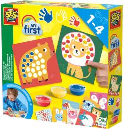 SES Creative Dobarvi si zvířátko baby set prstové barvy se šablonami SES Creative Dobarvi si zvířátko baby set prstové barvy se šablonami