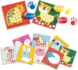 SES Creative Dobarvi si zvířátko baby set prstové barvy se šablonami