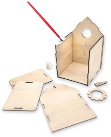 SES Creative Explore Ptačí budka kreativní set dřevěná (stavebnice)