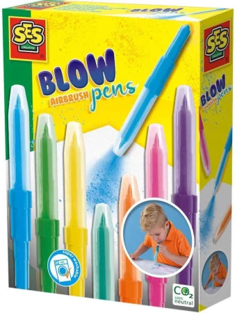 SES CREATIVE Fixy foukací kreativní set 7 barev v krabici SES CREATIVE Fixy foukací kreativní set 7 barev v krabici