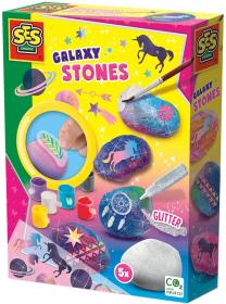 SES Creative Galaxy malování kamínků kreativní set v krabici