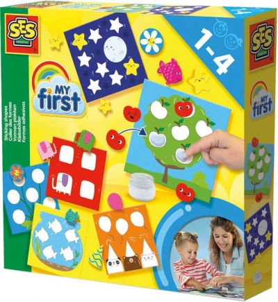 SES Creative Lepení tvarů pro nejmenší kreativní set v krabici