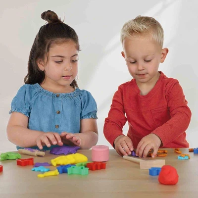 SES Creative Modelína baby svítící ve tmě vegan set 4 neon barvy 4x90g