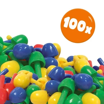 SES Creative Mozaika na desce malá barevné kloboučky 100 dílků