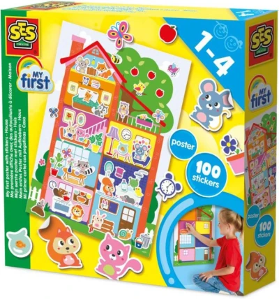 SES Creative Můj první plakát Dům kreativní baby set 100 samolepek