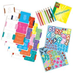 SES Creative Nauč se počítat zvířátka kreativní set s pastelkami