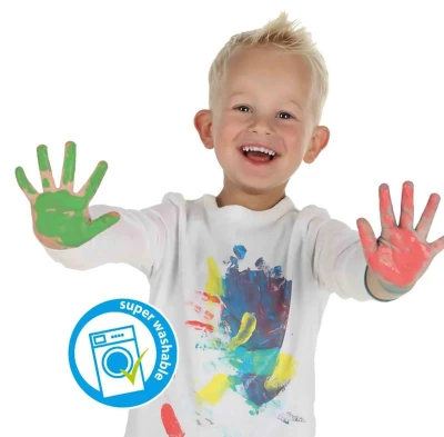 SES Creative Prstové barvy 3x45ml baby kreativní set dobarvi si dinosaura