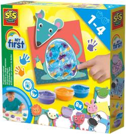 SES Creative Prstové barvy baby kreativní set dobarvování zvířátek SES Creative Prstové barvy baby kreativní set dobarvování zvířátek
