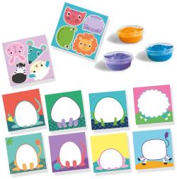 SES Creative Prstové barvy baby kreativní set dobarvování zvířátek