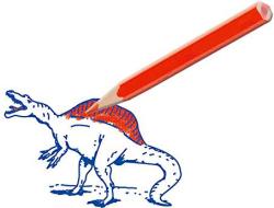 SES Creative Razítka dětská dinosauři kreativní set 11ks s pastelkami