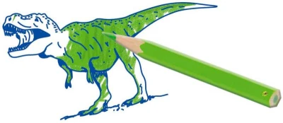 SES Creative Razítka dětská dinosauři kreativní set 11ks s pastelkami