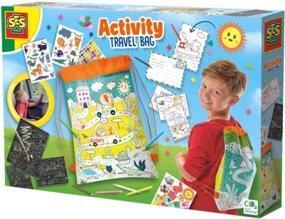 SES CREATIVE Sada her na cesty kreativní set s aktivitami v batůžku SES CREATIVE Sada her na cesty kreativní set s aktivitami v batůžku