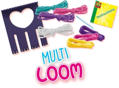 SES Creative Stav tkalcovský velký kreativní set s přízí a bavlnkami