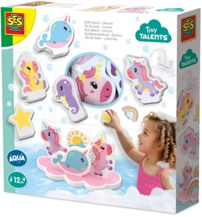 SES Creative Tiny Talents baby vodolepky jednorožci set 9ks do vany