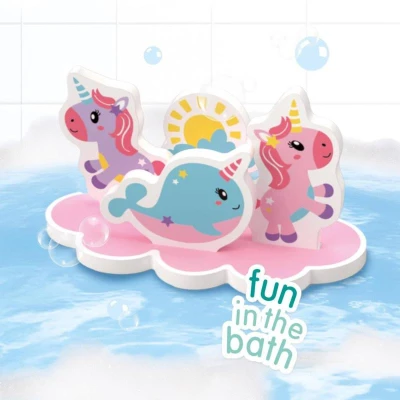 SES Creative Tiny Talents baby vodolepky jednorožci set 9ks do vany
