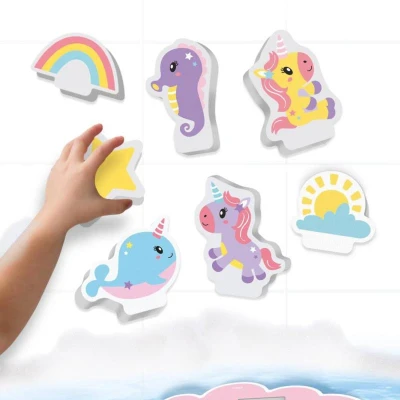 SES Creative Tiny Talents baby vodolepky jednorožci set 9ks do vany