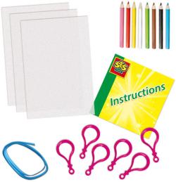 SES Creative Výroba přívěšků na klíče kreativní set s pastelkami