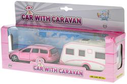 Set auto Volvo V70 + karavan 30cm model kovový zpětný chod v krabici