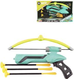 Set pistole plastová kuše s lukem 25cm + 3 soft šípy s přísavkou v krabici