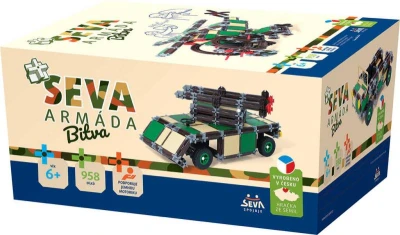 Seva ARMÁDA Bitva plastová XL (stavebnice) 958 dílků v krabici Seva ARMÁDA Bitva plastová XL (stavebnice) 958 dílků v krabici