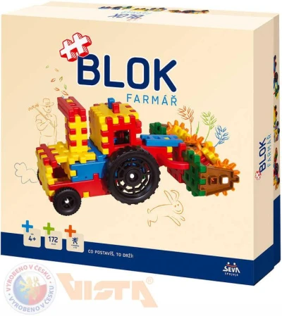Seva BLOK Farmář plastová (stavebnice) 172 dílků v krabici Seva BLOK Farmář plastová (stavebnice) 172 dílků v krabici